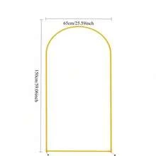Set di supporti ad arco in metallo dorato, struttura ad arco alta 4ft/5ft/6ft/6.5ft/7.2ft per matrimoni, feste, compleanni, lauree, anniversari, cerimonie di apertura, decorazioni per interni ed esterni - Dorato - Visualizzare 16