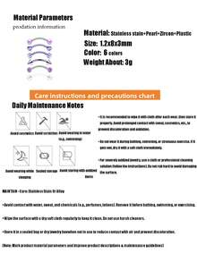 6Pcs/Lot Stainless Steel Crystal Eyebrow Piercing Set 16G CZ Curved Barbell Helix Daith Piercing Lot Lip Rings Snake Eyes Bulk