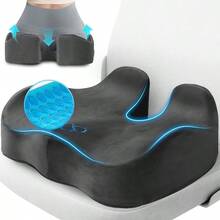 XZGB Seat Cushion Gel Chair Cushions Office Chair Cushions Anti-Slip Bottom And Removable Cover Tailbone Pain Relief Cushion Memory Foam Seat Cushion For Office Wheelchair Car Grey - Xám - Xem 1