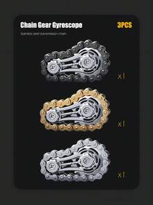 1 件锌合金，EDC 玩具，采用独特的不锈钢链条设计和光滑轴承，用于集中注意力、缓解压力、冥想的烦躁玩具 - 紧凑型新奇礼物 - 彩色 - 查看 12