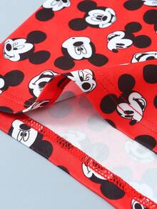 Disney 1pc Cartoon Print Underwear-Soft-Comfortable, Letter Elastic Waistband, Casual Men's Underwear - Multicolor - View 2