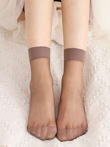 1/5/10/20 pares de medias de seda para mujeres en verano, calcetines cortos ultrafinos, anti-enganches, resistentes al desgaste, dispensables, antideslizantes, invisibles, calcetines transparentes de color carne