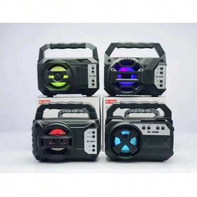 Altavoz bluetooth, altavoz bluetooth portátil con subwoofer, luces de color RGB,EQ, estéreo, bajos en auge,10H Playtime altavoz inalámbrico de fiesta para el hogar, al aire libre, viajes, camping, boom ms-1638bt al aire libre de plástico completo 3 pulgadas pequeño audio regalo altavoz bluetooth