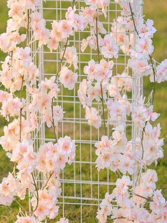 1支/3支装丝绸樱花藤蔓仿真花假樱花植物情人节新娘花束秋季装饰婚礼花瓶家居餐厅卧室装饰，节日生日派对配件，户外花园装饰