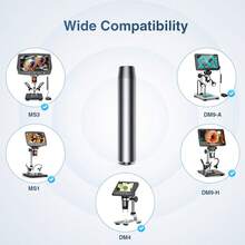 Hayve Microscope Extension Tube, 6inch Longer Extender Metal Pole For Larger View, View Entire Coin,Compatible With Model DM4 DM9 MS1 MS3& Most 4.3'',7'' Microscopes - 1 - View 6