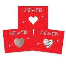 DIY Valentine's Day Scratch Cards And Stickers, Date Night Surprise Creative Heart Pattern Cards, Gifts For Boyfriend, Girlfriend And Spouse - Multicolor - View 1