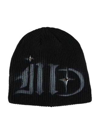 1pc Women's Fashion Y2K Jacquard Knit Beanie Hat, Warm & Suitable For Autumn/Winter Casual Outfits
