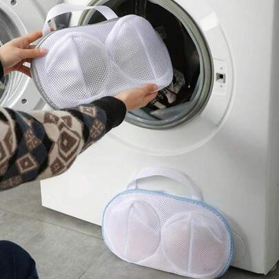 1/2 túi giặt áo ngực, túi giặt áo ngực có thể giặt máy, túi giặt đồ lót chống biến dạng khi đi du lịch và túi tiện nghi khách sạn, thích hợp cho máy giặt, túi bảo vệ áo ngực để tránh biến dạng, thích hợp cho giặt ủi, túi giặt đồ lót.