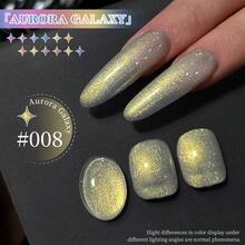 XEIJAYI 1 Stück 15 ml Sternenhimmel-Galaxie-Effekt Eisgel-Nagellack, um den Aurora-Katzen-Look mit UV-LED-Aushärtung & Abweichen für Zuhause und Salon Nagelkunst zu erhalten