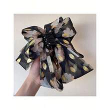1pc Women's Romantic Floral Bowknot Hair Clip With Gold Foil Elegant And Sweet Hair Accessory For Large Quantity Hair Valentine's Day Hair Claws Claw Clips Hair Clips Hair Jaw Clip Hair Clamps Hair Clutch Hair Catcher Clip Bow Accessories School Stuff College Fall Winter Flower Hair Accessories For Women For Vacation Outfits Woman - 彩色 - 查看 4