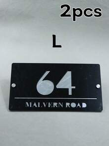 Customized Outdoor House Number Plate Personalized Acrylic Black House Number Sign Home Address Plaque Customizable Street Address Plate Wall Plaque, Housewarming Gift - Multicolor - View 8