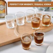 2pcs PARTY Glass Set, 1.5 Oz Loose Glass, Heavy Bottom Tequila Glass, Perfect For Whiskey, Tequila, Espresso, Etc. It Is Also An Ideal Gift For Friends, Men, Family, And Gatherings. - Clear - View 11