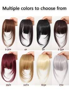 French Layered Bangs Wig, Women's Hairline Wig, Seamless French Bangs Wig, Suitable For Daily Wear, Easy To Wear, Seamless Hair Piece, Multi-Functional Hair Accessory, French Bangs, Natural Looking Wig - Multicolor - View 8