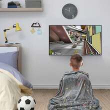 Game Blanket Suitable For Sofa Beds. Ideal As A Gift For Halloween, Christmas, And Birthdays. Suitable For Infants And Children, It's A Cute Blanket. The Luminous Blanket Is Made Of Soft And Comfortable Flannel, For Both Boys And Girls. - Blue-gray Game Controller - View 3