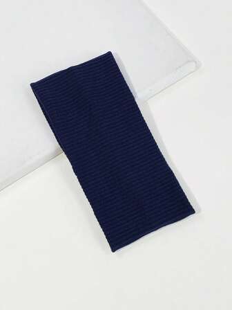 1 st enkelt stickat pannband, college-stil gatumode sportpannband, finns i marinblå färger, unisex accessoarer för alla årstider hårband turban pannband svettband, skolsaker, college, pannband höst vinter håraccessoarer för kvinnor för semesterkläder kvinna elegant halsduk kvinnor bandanas mjuk huvudbonad mode hårband