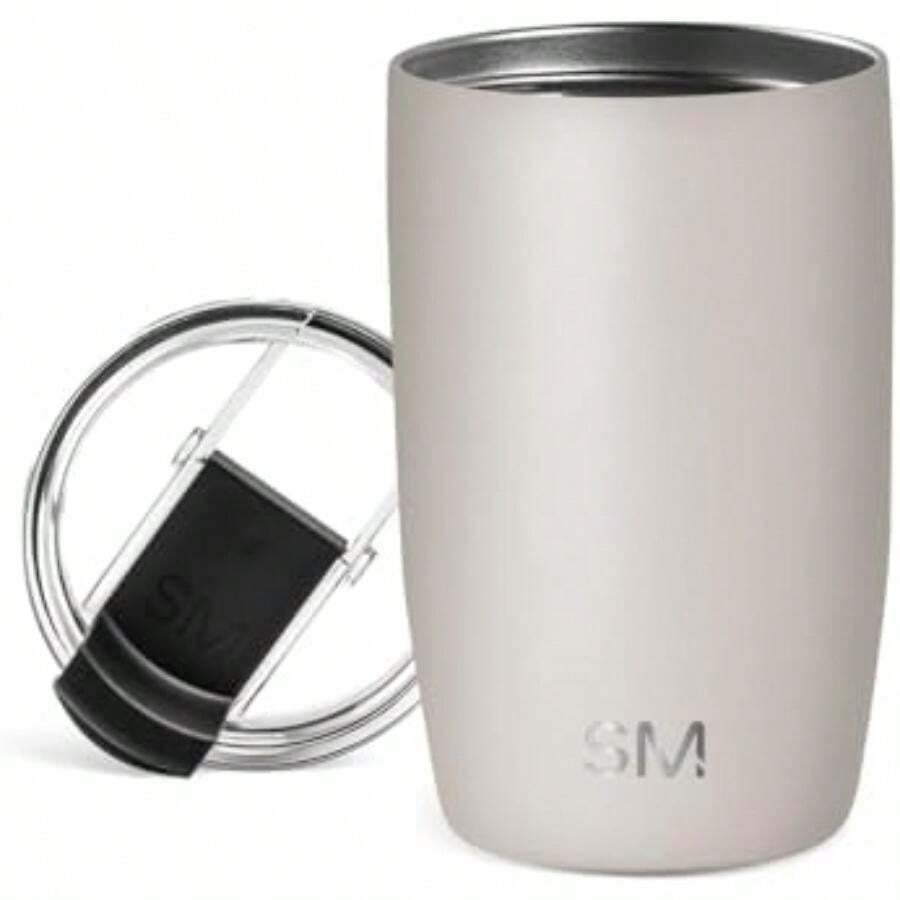Taza de Café para Viajes con Tapa Abatible | Taza de Café Helado de Acero Inoxidable Aislada | Regalos para Mujeres & Hombres | Voyager Colección | 350ml | Lavender Mist(355ml Abedul de almendras) - Multicolor - Ver 1