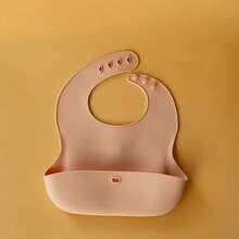 Washable Waterproof Silicone Baby Feeding Bib - Pink - View 7