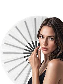 Abanico plegable de Kung Fu Tai Chi para baile de línea, adecuado para festivales de música, clubes, eventos, fiestas, baile, actuaciones (Negro) - multicolor - Ver 5