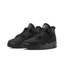Nike Jordan Air Jordan 4 "Black Cat" 黑貓 時尚舒適 中幫 復古籃球鞋 男女同款 黑色 - 黑色 - 查看 3