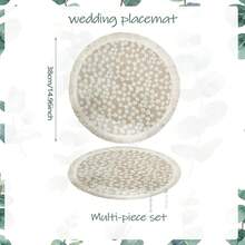 4pcs/6pcs/8pcs Natural Jute 15 Inch Jute And White Print Tassel Placemats, Rustic Round Woven Coarse Linen Tassel Table Mats, Non-Slip, Heat Resistant, Lightweight, Durable And Reusable, Multipurpose For Kitchen, Bohemian Wall Decor, Trivet, Plate Mat, Ideal For Christmas Eve, Halloween, Home Dining Room Decor, Gifts, Weddings, Parties - Multicolor - View 4