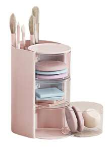 Hộp đựng phụ kiện tóc nhiều tầng trong suốt có thể xoay, hộp nhựa chống bụi dùng để bàn, đựng đồ trang điểm, bút chì, thích hợp làm quà tặng dịp Giáng sinh, Năm mới, các bữa tiệc và lễ hội. - Nhiều màu - Xem 8