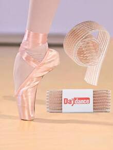 1pc Ballet Pointe Shoe Accessory Elastic Invisible Satin Canvas Shoe Lace Ballet Shoe Bandage Ballet Dancer Dance Training Performance Accessory - Multicolor - View 3