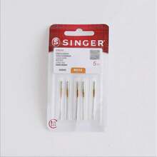 SINGER Universal Haushaltsnähmaschinennadeln, 5 Stücke/Packung - 2045 Stretch-Nadeln, sortierte Größen 10/12/14/16/18, beständiger Edelstahl, glatte Näharbeit für Stretchstoffe, DIY-Schneiderei, Bekleidungsherstellung, Frühjahrsnähen und Weihnachtsbastelprojekte - Verschiedenfarbig - Übersicht 13