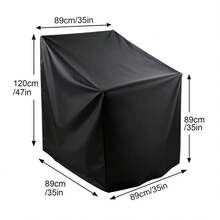 Outdoor Dust Cover, Furniture Cover, Sofa Cover, Sun Protection Cover For Patio, Black, Suitable For Indoor Household Chairs, Outdoor Garden Chair Protection - Black - View 12
