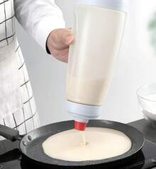 1000ml Hand-Cranked Batter Mixer Bottle Batter Dispenser - 無色 - 查看 8