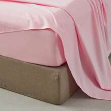 3/4 Pieces Sheet Set, Cooling Sheets For 3 Pieces Twin Sheet Set With Pillowcase, Full/Queen/King Size Bed Set With 4Pieces, Derived From Microfiber, Breathable & Soft, Deep Pocket Up To 16", Hotel Luxury Silky Bedding For Hot Sleepers - 粉色 - 查看 9