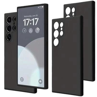 2pcs Matte Black Phone Cases, Compatible With Galaxy A17/A07/S25 FE, Redmi 10C/12C/13C/14C, Pixel 10 Pro/Pixel 10. It Is A Phone Case, Phone Cover, Phone Protective Case, Black Phone Case, Minimalist Phone Case, Solid Color Phone Case, Black TPU Shock-Proof Phone Case (Military-Grade Protection), Ultra-Thin Phone Case And Phone Shell.