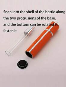 1-2个装旅行香水喷雾器 - 便携式可填充迷你古龙水喷雾器，哑光金属外壳，带内瓶，迷你防漏液体容器，旅行必备，海滩度假，返校季，商务出行。哑光迷你香水喷雾器 - 可填充，香水分装瓶，可填充香水喷雾瓶，迷你喷雾瓶，小巧口袋香水瓶 - 彩色 - 查看 3