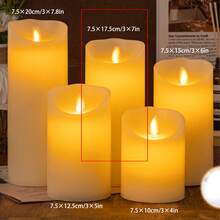 LED 大号塑料蜡烛，单支闪烁无焰蜡烛，户外防水无焰蜡烛，电池供电 LED 闪烁柱状蜡烛，长效塑料婚礼蜡烛，桌烛灯，万圣节、圣诞节、生日派对、节日、家居装饰 - 多色 - 查看 20