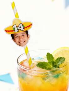 10/25/50/100/150支装定制人脸照片吸管 - 个性化生日吸管、派对装饰、定制人脸纸吸管、个性化生日照片吸管、单身派对吸管、趣味照片装饰、单身告别派对礼品、个性化礼物、趣味照片装饰、多功能、可调节、防霉、装饰性 - 多色(Face straw) - 查看 9