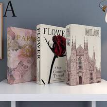 3pcs Luxury Faux Books, Realistic Decorative Books For Home, Office, Bedroom, Hotel, Cafe, Tabletop Decor, Photography Props