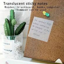 1pc/2pcs/4pcs/8pcs Reusable Waterproof Transparent Memo Stickers, Minimalist Japanese Style Study Notes, Suitable For Note-Taking, Reminders, Journaling, Stationery