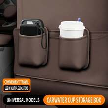 1pc Car Door Storage Rack, PU Leather Material, Multi-Functional Storage Organizer With Phone Holder, Trash Can, Tissue Box, Waterproof Lining - Anti-Slip & Anti-Spill, Fits Car Armrest Slot, Suitable For Family Travel, Daily Commute And Most Car Models - Multicolor - View 11