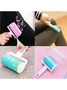 1/2 Peças Rolo de Limpeza de Pelos Lavável, Pode Absorver Pelos de Animais de Estimação, Poeira e Pode Ser Reutilizado; É Mais Adequado para Uso por "Crianças Fofas" para Remoção de Fiapos, Limpeza de Poeira. - Removedor de fiapos lavável - Visão 6