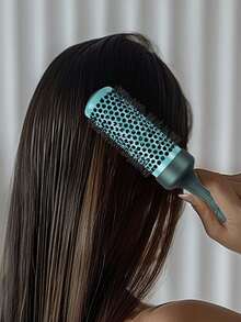 1支金色卷发梳 - 专业沙龙造型梳 - 含梳子清洁刷 - 防静电耐热铝制圆筒造型梳 - 适合返校、通勤、户外旅行、送礼、派对等场合 - 彩色 - 查看 7