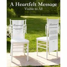 Wedding Reserved Chair Signs U2013 15x 53 Inch Memorial Sign Chairs In Loving U2013 Wedding, Engagement, Or Heaven Tribute Keepsake - Attending from Heaven - View 4