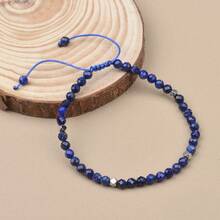 Vòng tay hạt đá mã não rêu phong cách Boho tự nhiên 4mm, trang sức đá tự nhiên thủ công, thích hợp cho phụ nữ làm phụ kiện mùa hè và quà tặng - 17cm,4mm - Xem 11