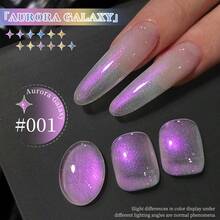 XEIJAYI 1 Stück 15 ml Sternenhimmel-Galaxie-Effekt Eisgel-Nagellack, um den Aurora-Katzen-Look mit UV-LED-Aushärtung & Abweichen für Zuhause und Salon Nagelkunst zu erhalten