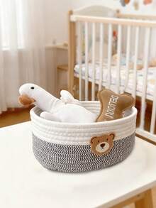 1 chiếc giỏ đựng đồ ăn vặt hình hoạt hình dễ thương, hộp đựng điều khiển từ xa để bàn, giỏ đựng đồ cạnh giường, giỏ đựng đồ dùng cho thú cưng, giỏ quà tặng ngày Valentine/sinh nhật. - Nhiều màu - Xem 4