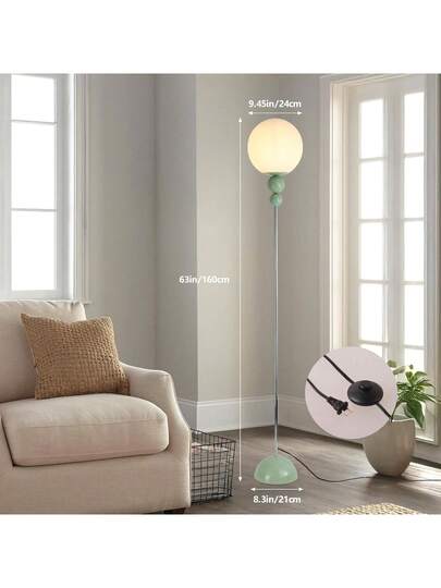 Alpinaluz "LOKE" E27 Vloer Lamp Multi Ball Opaque Wit Sphere view 6