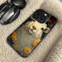 Funda de Teléfono Alpaca Blanca con Diseño de Flores Amarillas para iPhone 14 Pro Max y  Galaxy S23 Plus Adecuada para Todas las Estaciones Opción de Regalo Ideal - Plateado - Ver 5