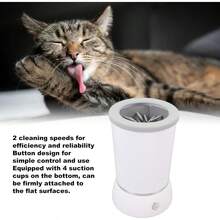 Sonew Limpiador Automático de Patas de Perro Lavadora Eléctrica Portátil Recargable para Patas de Mascotas Taza de Lavado de Patas de Perro para Viajes en Casa WHITE - Blanco - Ver 3
