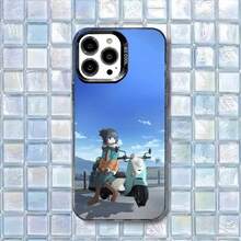 Funda de Teléfono Anime Y-Yuru C-Camp para iPhone17,16,15,14,13,12,11 Plus,Pro Max Cubierta Blanca Mate a Prueba de Golpes - Z5 - Ver 6