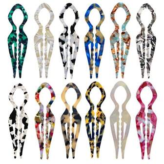 1PC French Acetic Acid Hairpin - Anti Slip Teeth Design, Elegant Retro Hairpin, Suitable For Women's Curly Ponytails, Formal And Daily Styles - Essential Anti Slip Hair Accessories For Parties And Weddings, Fashionable Hair Clips, Exquisite Hair Accessories Gifts, Bun Extension, Hair Styling Pins, Pins For Hair