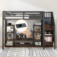 Kids Bed Frames, Headboards & Footboards - Black + Metal + 90cm*200cm - View 4