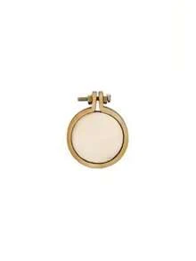 Mini Embroidery Ring Wooden Ring Mixed Circular Pendant Cross Stitching Frame Kit, Suitable For Jewelry Key Ring Craft Sewing Accessories, Cross Needle Frame Craft DIY Needle Art Fabric Painting Wall Decoration - As Picture - View 12